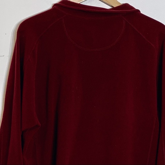 EUC L.L.Bean Burgundy Pullover Quarter-Zip Sweater - Picture 5 of 6